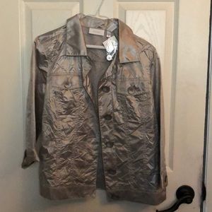 Chico’s gold shimmer jacket